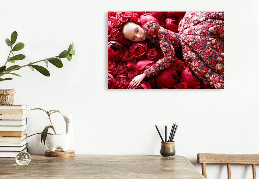 Premium Textil-Leinwand Rosenkönigin