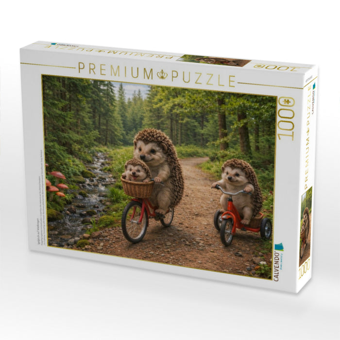 Igelglück auf Waldwegen - CALVENDO Foto-Puzzle'