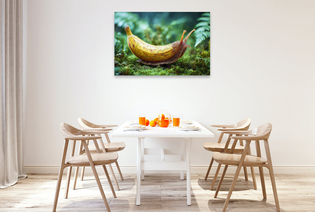 Premium Textil-Leinwand Bananenschnecke