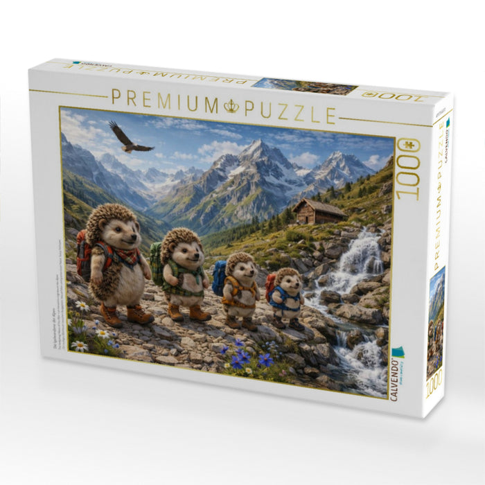 Die Igelwanderer der Alpen - CALVENDO Foto-Puzzle'