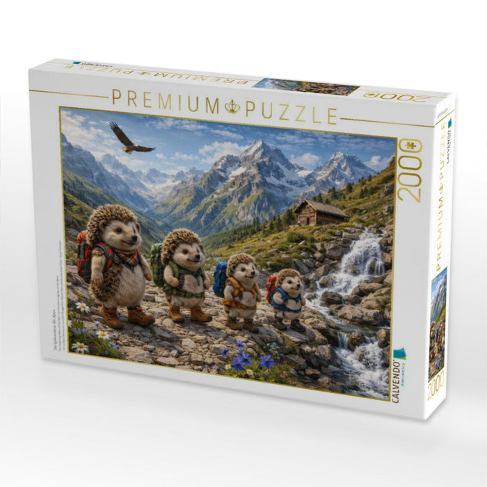 Die Igelwanderer der Alpen - CALVENDO Foto-Puzzle'