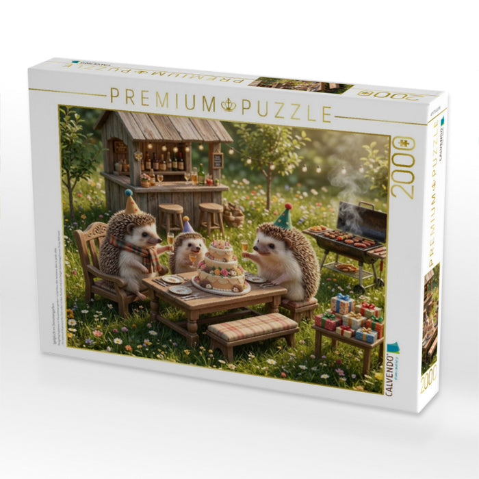 Igelglück im Sommergarten - CALVENDO Foto-Puzzle'