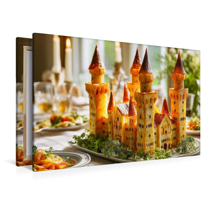 Premium Textil-Leinwand Schloss Neuschwanstein in Schwangau, Deutschland