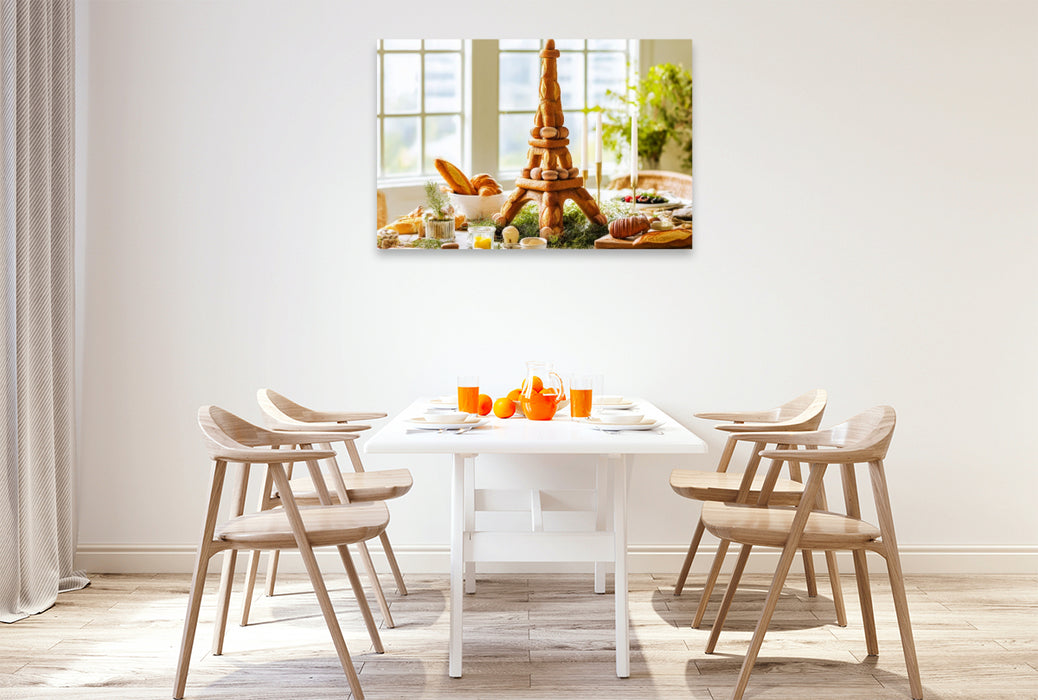 Premium Textil-Leinwand Eiffelturm in Paris, Frankreich