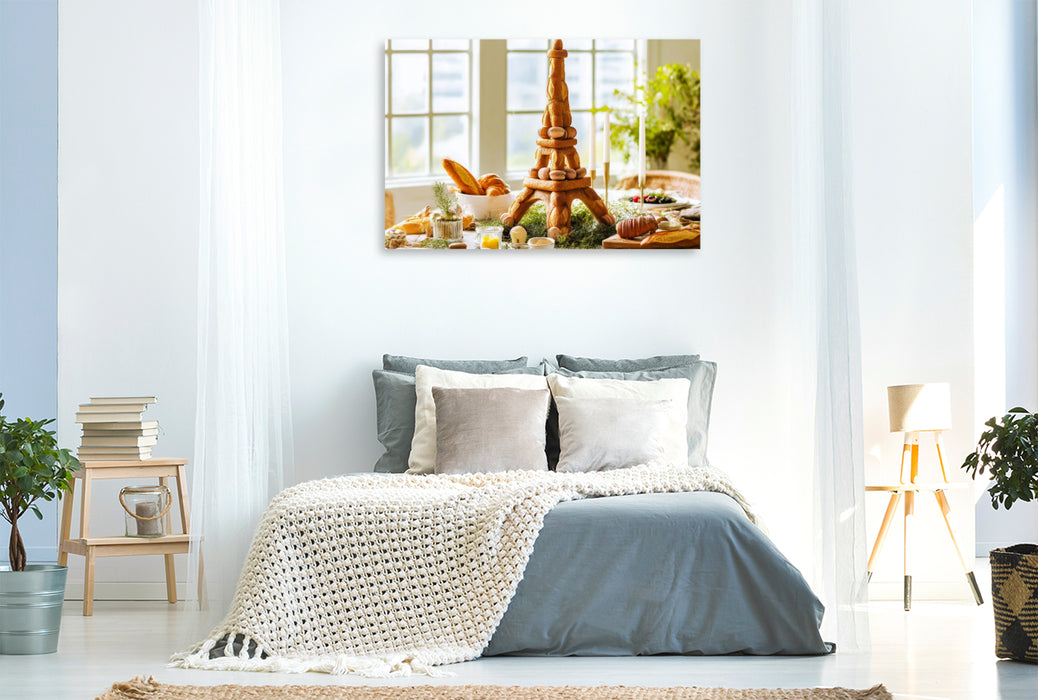 Premium Textil-Leinwand Eiffelturm in Paris, Frankreich