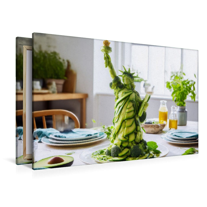 Premium Textil-Leinwand Freiheitsstatue in New York, USA