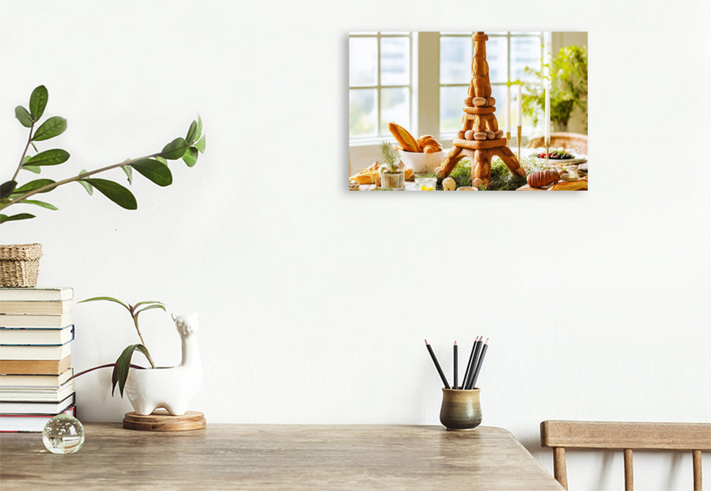 Premium Textil-Leinwand Eiffelturm in Paris, Frankreich