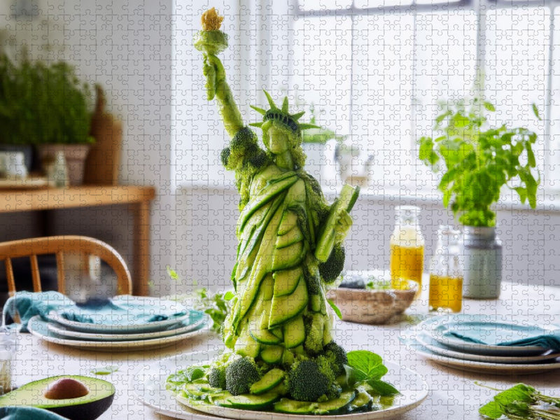 Freiheitsstatue in New York, USA - CALVENDO Foto-Puzzle'