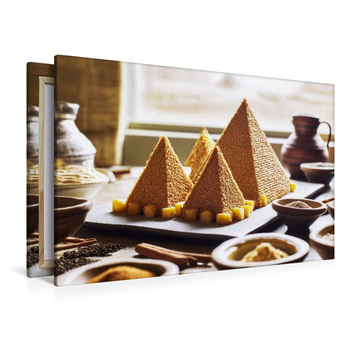 Premium Textil-Leinwand Pyramiden von Gizeh, Ägypten