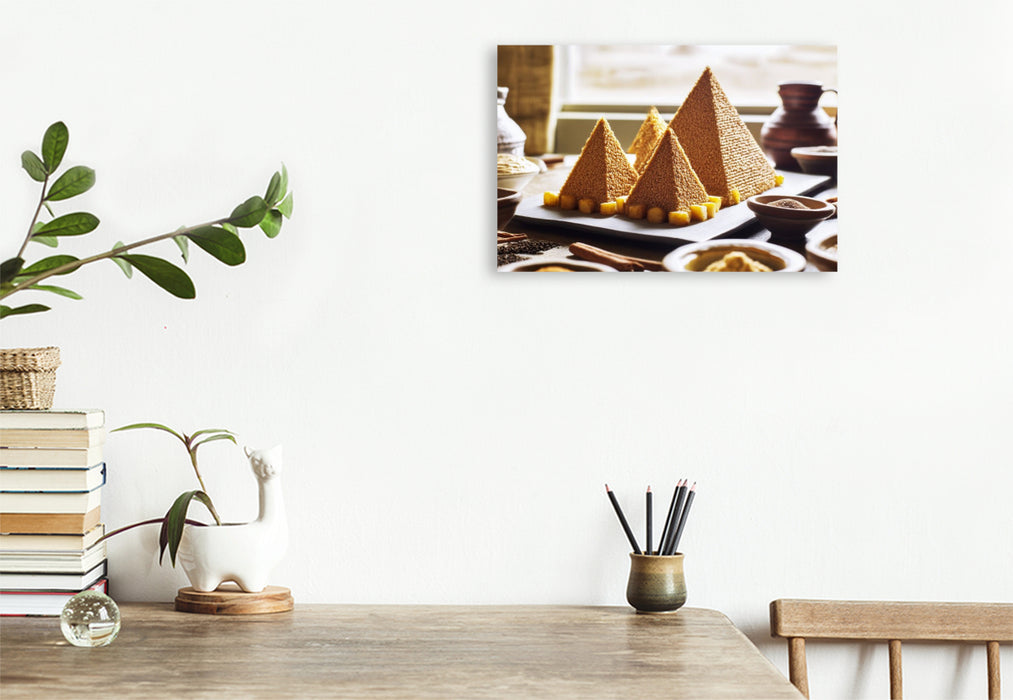Premium Textil-Leinwand Pyramiden von Gizeh, Ägypten