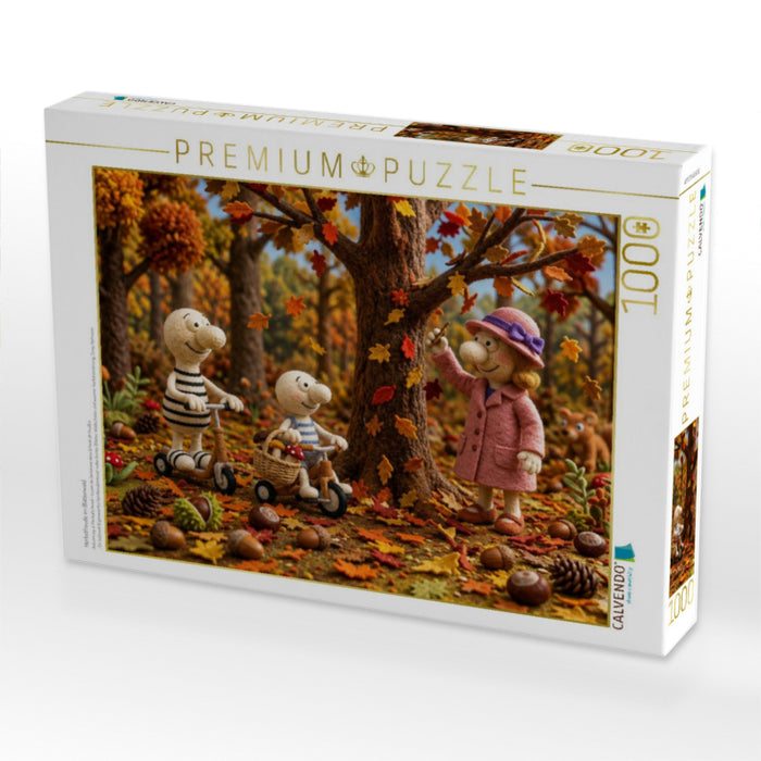 Herbstfreude im Blätterwald - CALVENDO Foto-Puzzle'