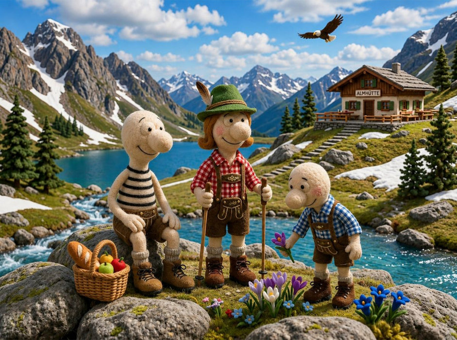 Frühlingszauber an der Almhütte - CALVENDO Foto-Puzzle'