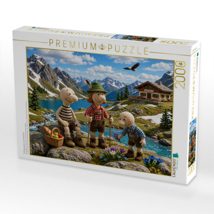 Frühlingszauber an der Almhütte - CALVENDO Foto-Puzzle'