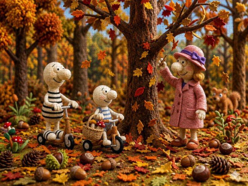 Herbstfreude im Blätterwald - CALVENDO Foto-Puzzle'