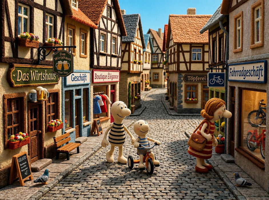 Ein Bummel durch das Sonnengässchen - CALVENDO Foto-Puzzle'