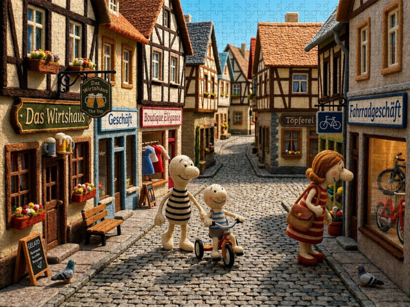 Ein Bummel durch das Sonnengässchen - CALVENDO Foto-Puzzle'