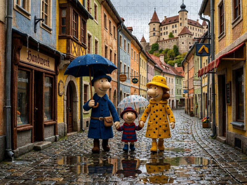 Regenzauber in der Altstadt - CALVENDO Foto-Puzzle'