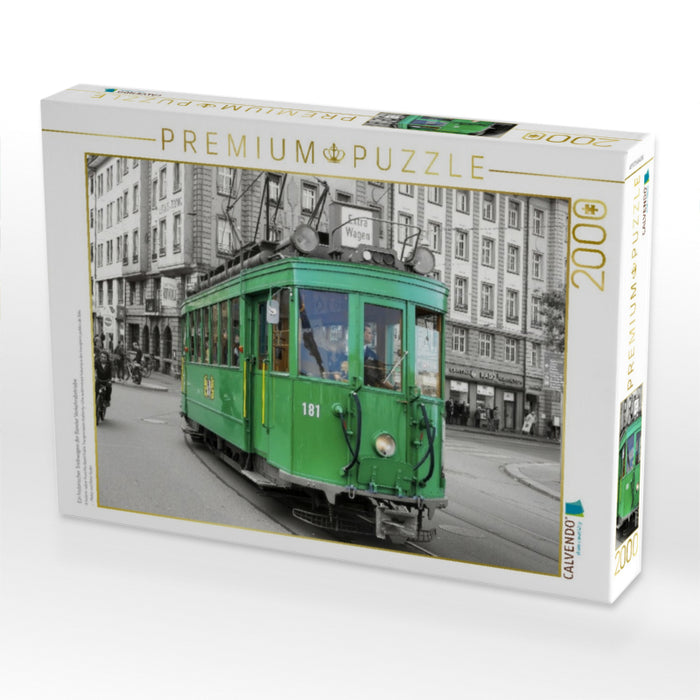Ein historischer Triebwagen der Baseler Verkehrsbetriebe - CALVENDO Foto-Puzzle'