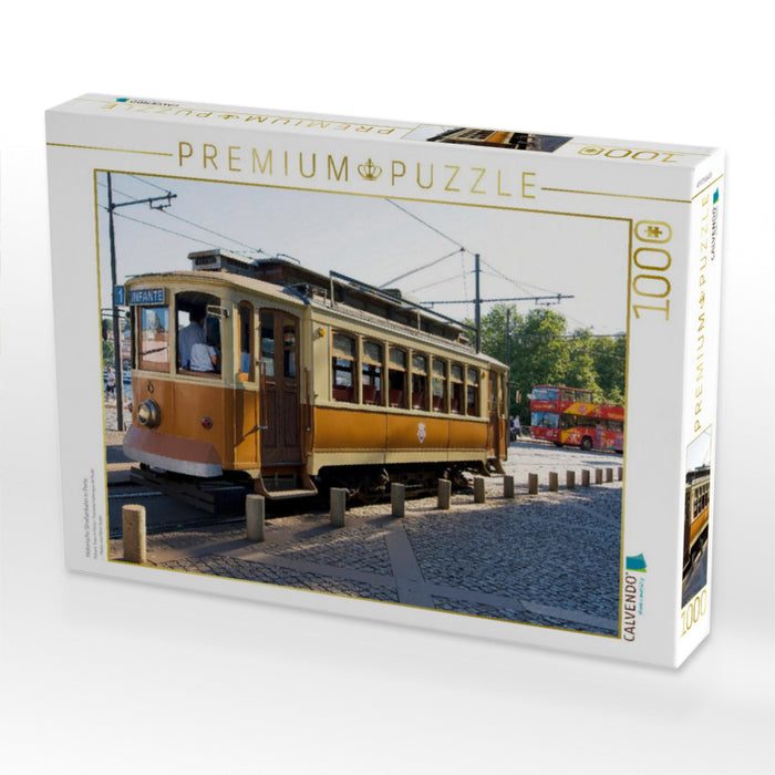 Historische Straßenbahn in Porto - CALVENDO Foto-Puzzle'