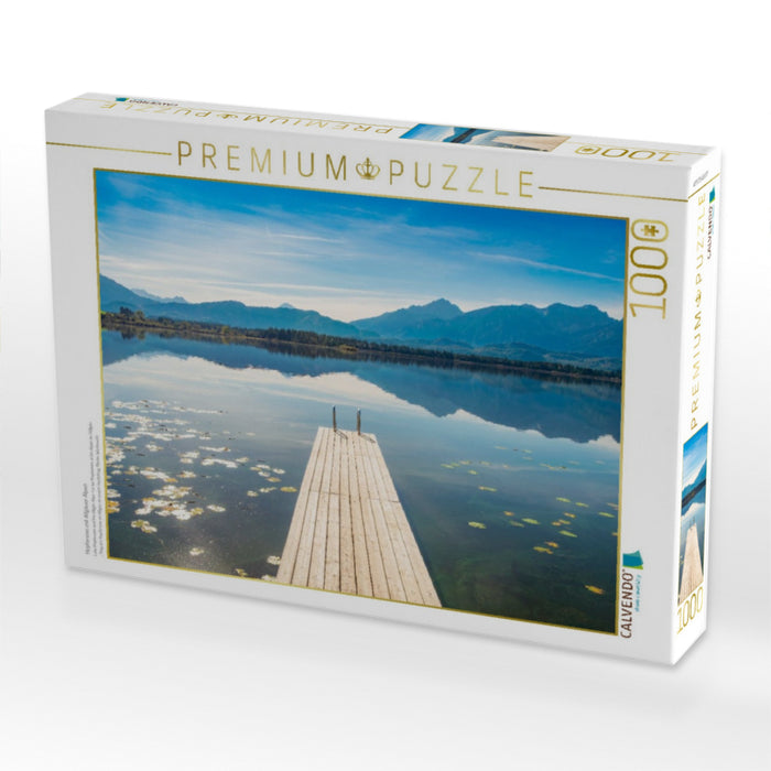 Hopfensee mit Allgäuer Alpen - CALVENDO Foto-Puzzle'