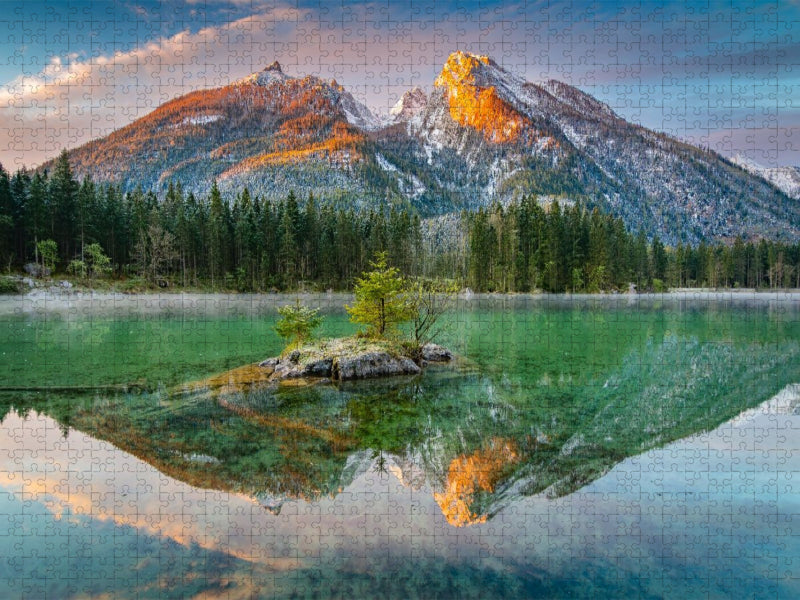 Hintersee mit Hochkalter - CALVENDO Foto-Puzzle'