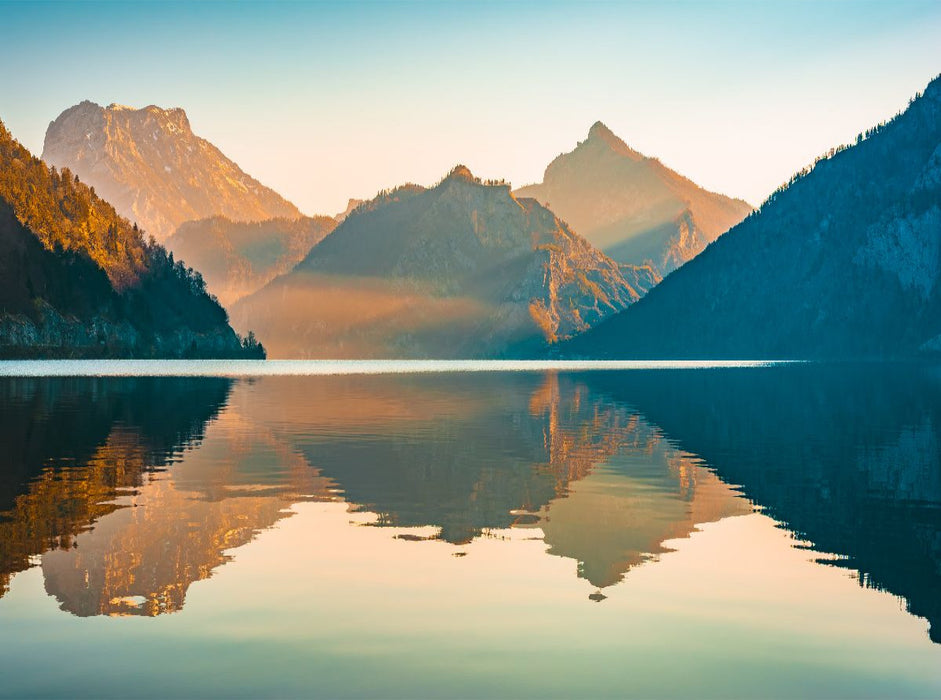 Traunsee mit Traunstein und Totem Gebirge - CALVENDO Foto-Puzzle'
