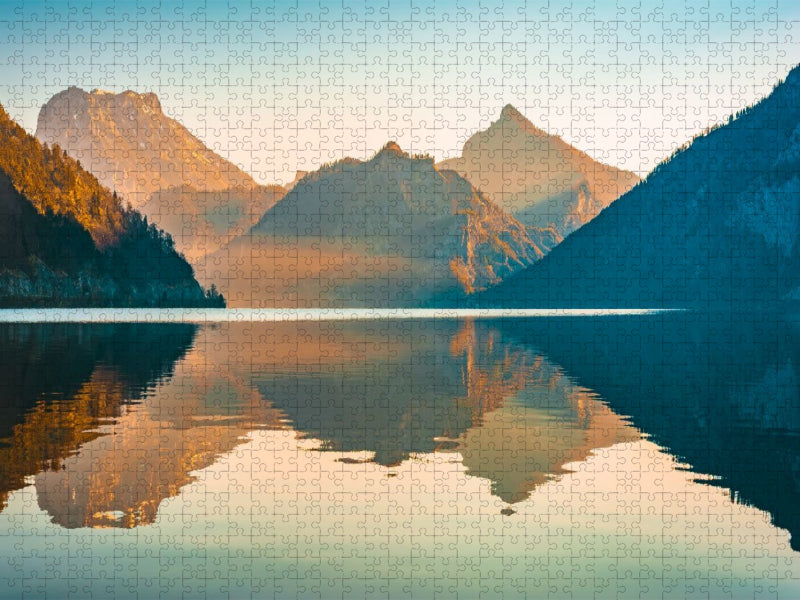 Traunsee mit Traunstein und Totem Gebirge - CALVENDO Foto-Puzzle'