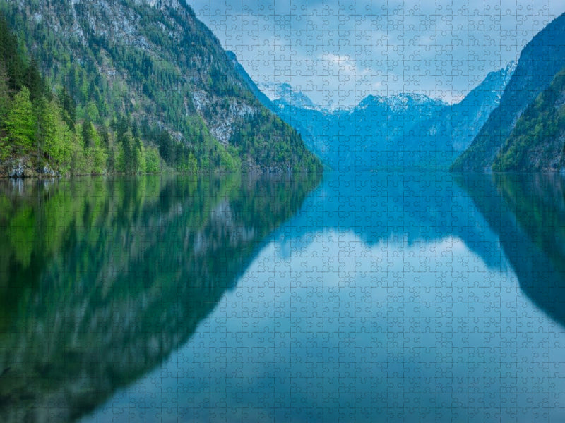Königssee mit Berchtesgadener Alpen - CALVENDO Foto-Puzzle'