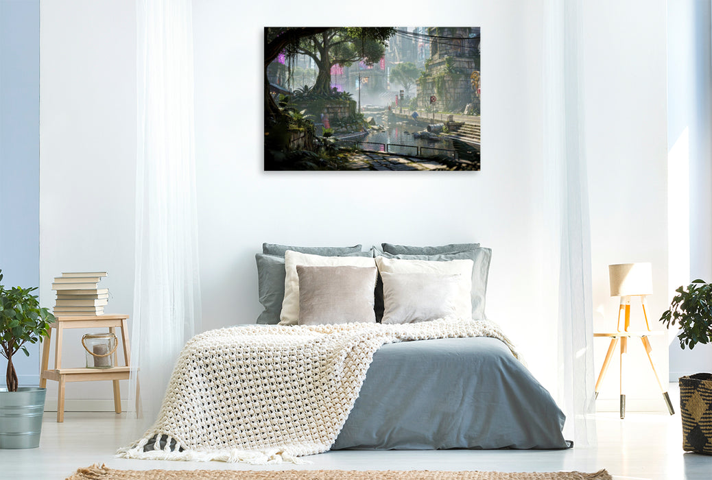 Premium Textil-Leinwand Zwischen Schatten und Schicksal.