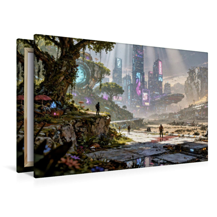Premium Textil-Leinwand Wo Pixel Spaß machen.