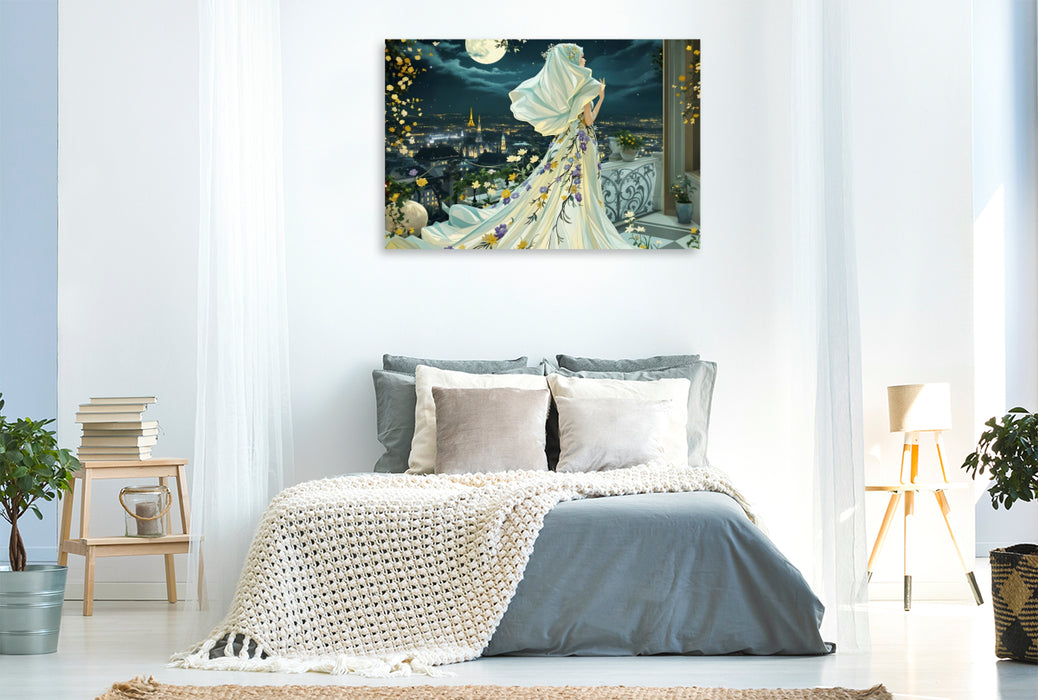 Premium Textil-Leinwand Schön und unnahbar