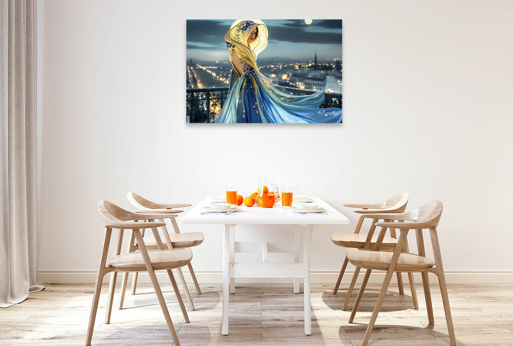 Premium Textil-Leinwand Nachtwache der Eleganz