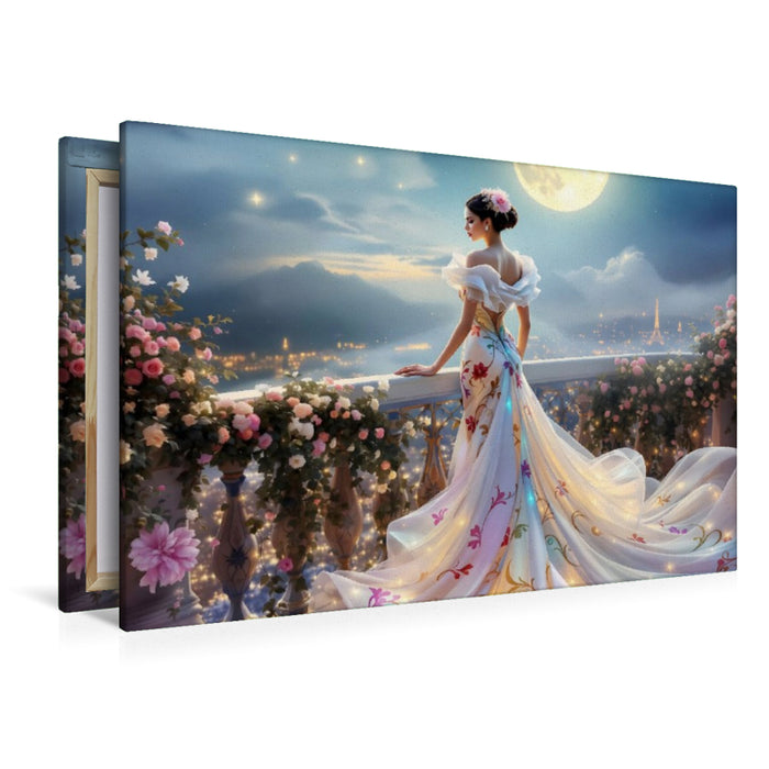 Premium Textil-Leinwand Muse des Nachthimmels