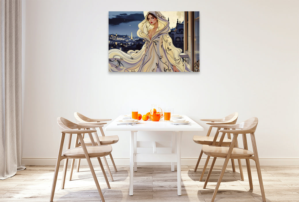 Premium Textil-Leinwand Eleganz des Augenblicks