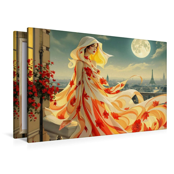 Premium Textil-Leinwand Mondschein-Poesie