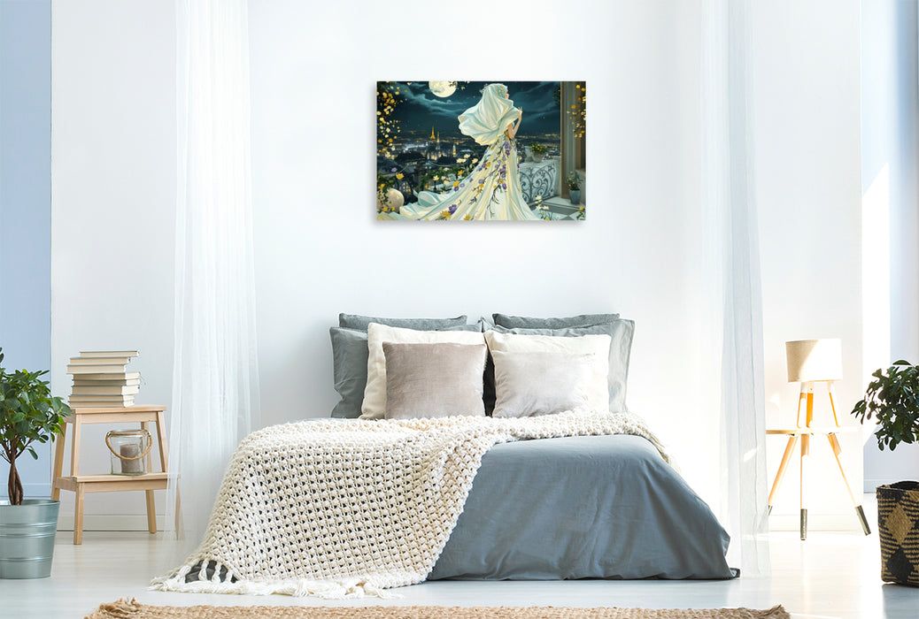 Premium Textil-Leinwand Schön und unnahbar