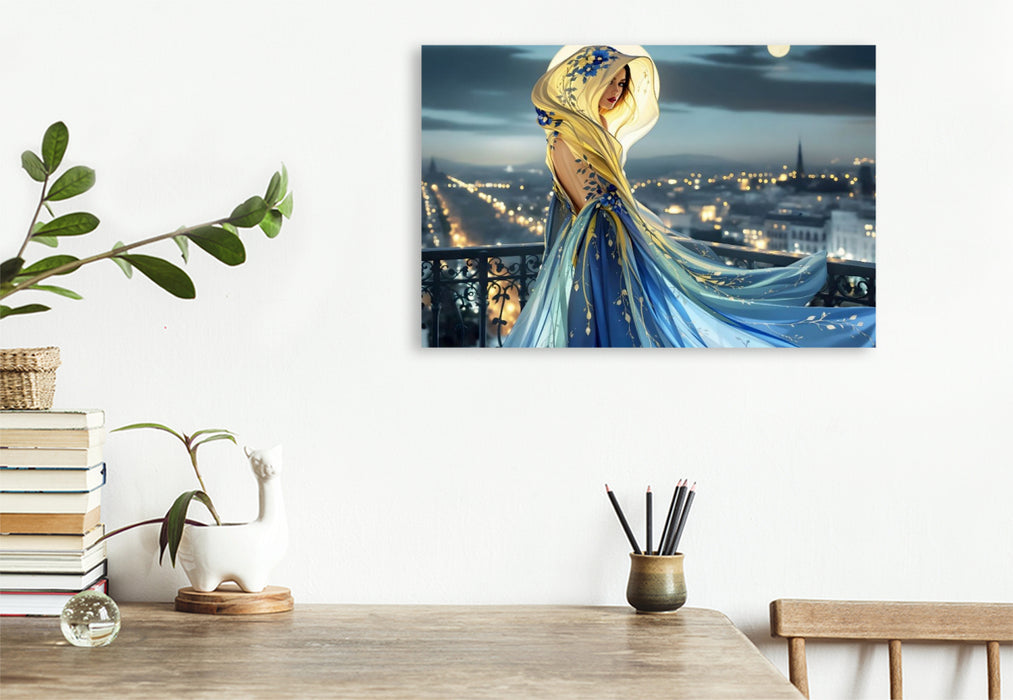 Premium Textil-Leinwand Nachtwache der Eleganz