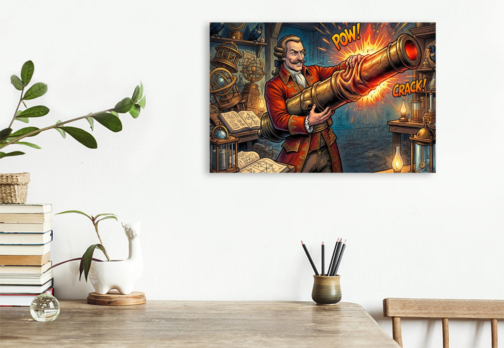 Premium Textil-Leinwand Die verbogene Kanone reparieren