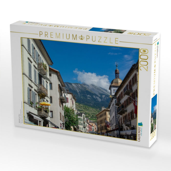 Altstadt von Sion - CALVENDO Foto-Puzzle'