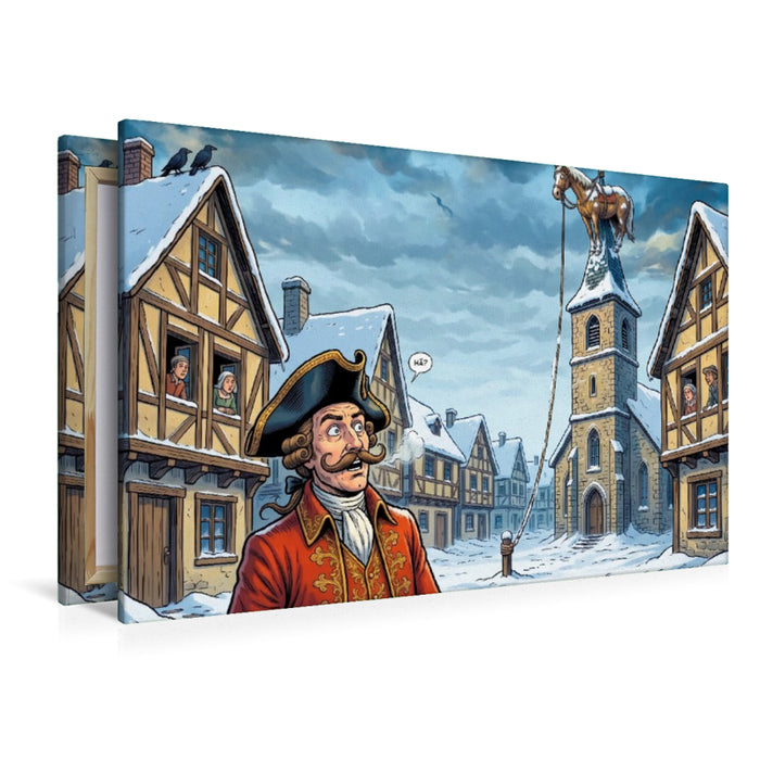 Premium Textil-Leinwand Das Pferd auf dem Kirchturm