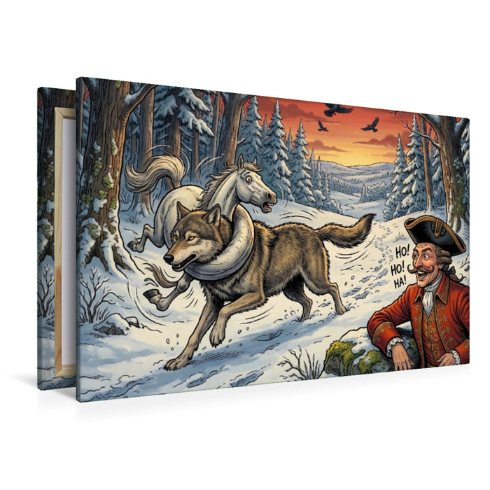 Premium Textil-Leinwand Der Wolf im Pferdekörper