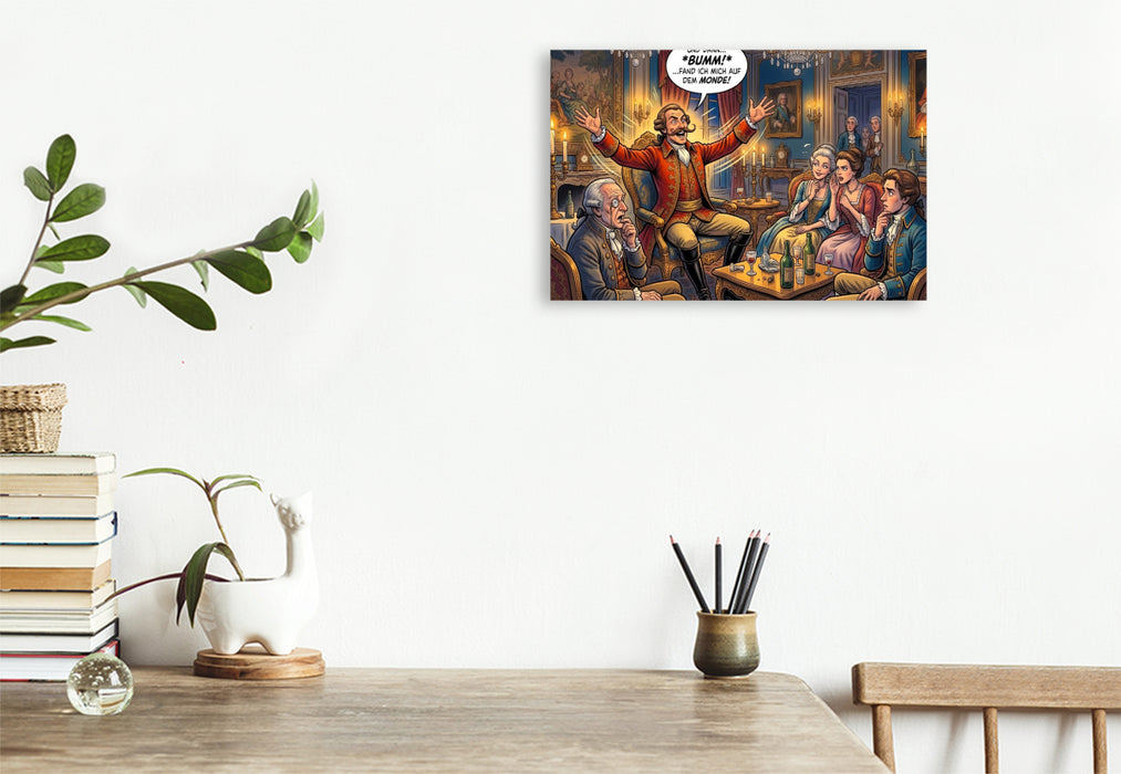 Premium Textil-Leinwand Geschichten im prunkvollen Barocksalon