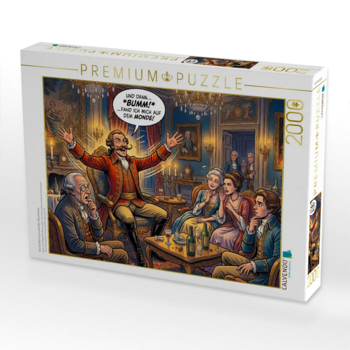 Geschichten im prunkvollen Barocksalon - CALVENDO Foto-Puzzle'