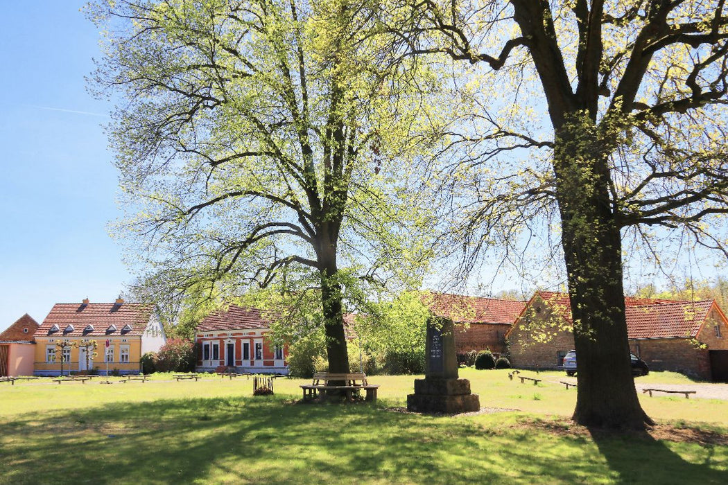 Premium Textil-Leinwand Dorfanger in Fresdorf, Brandenburg