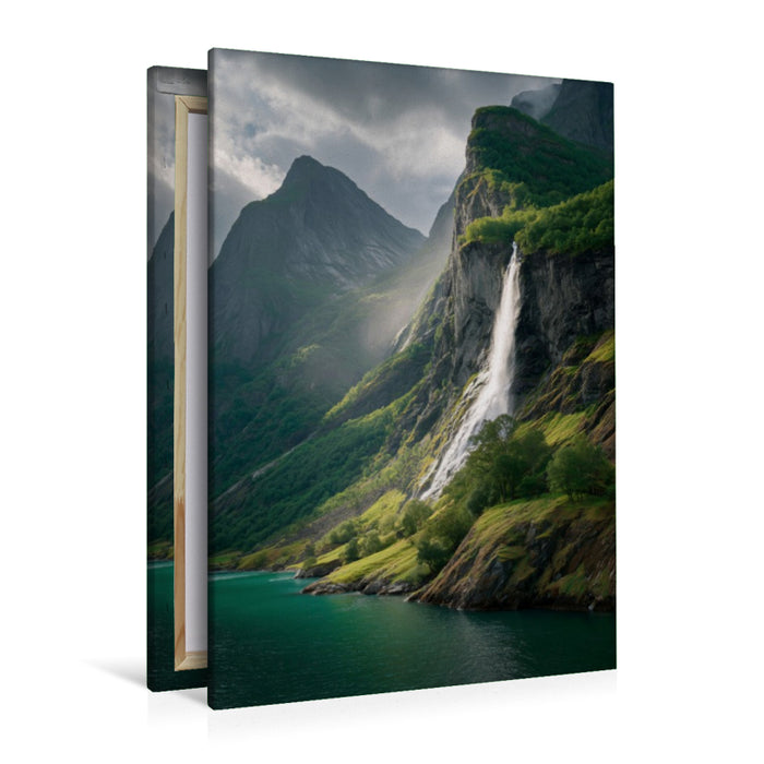 Premium Textil-Leinwand Norwegen – Hardangerfjord