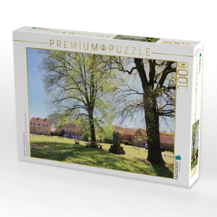 Dorfanger in Fresdorf, Brandenburg - CALVENDO Foto-Puzzle'