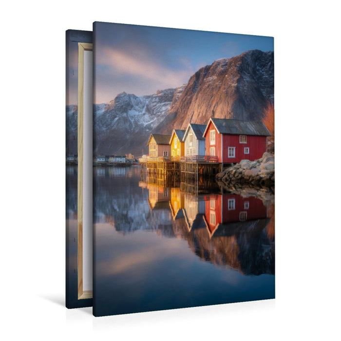 Premium Textil-Leinwand Norwegen – Henningsvær