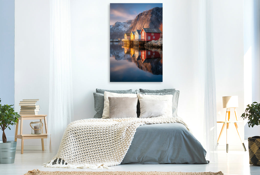 Premium Textil-Leinwand Norwegen – Henningsvær