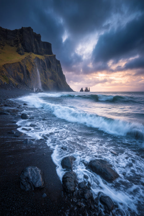 Premium Textil-Leinwand Island – Reynisfjara