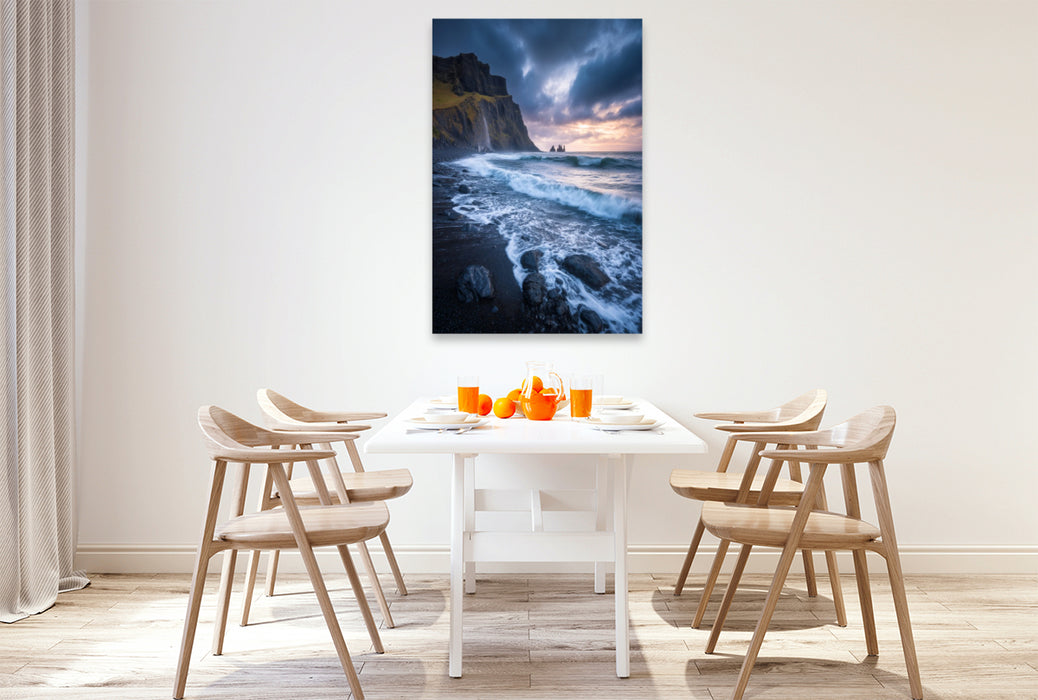 Premium Textil-Leinwand Island – Reynisfjara